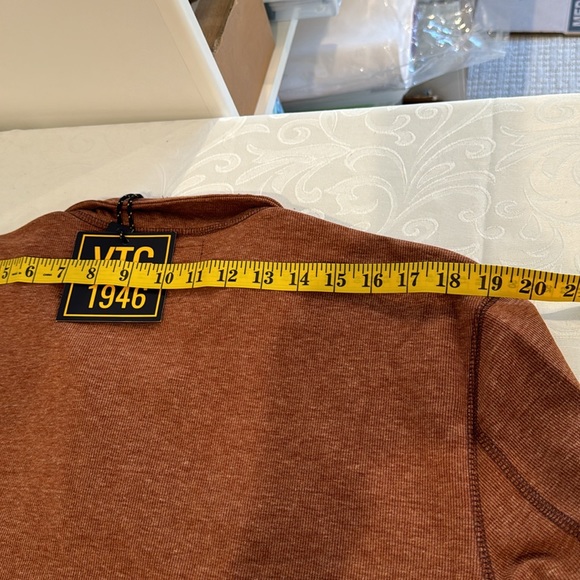 Vintage 1946 Men's Heathered Stretch Rib Knit Half Zip Pullover. Size Large. - Picture 9 of 13